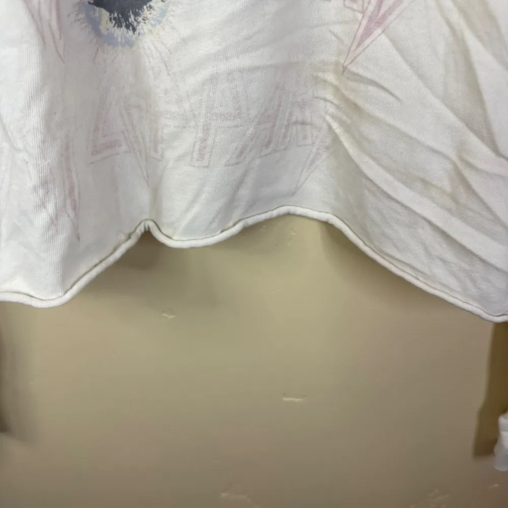 Daydreamer Def Leppard Leopard Graphic Long Sleeve Crop Top Tee Size Medium Boho - Image 5