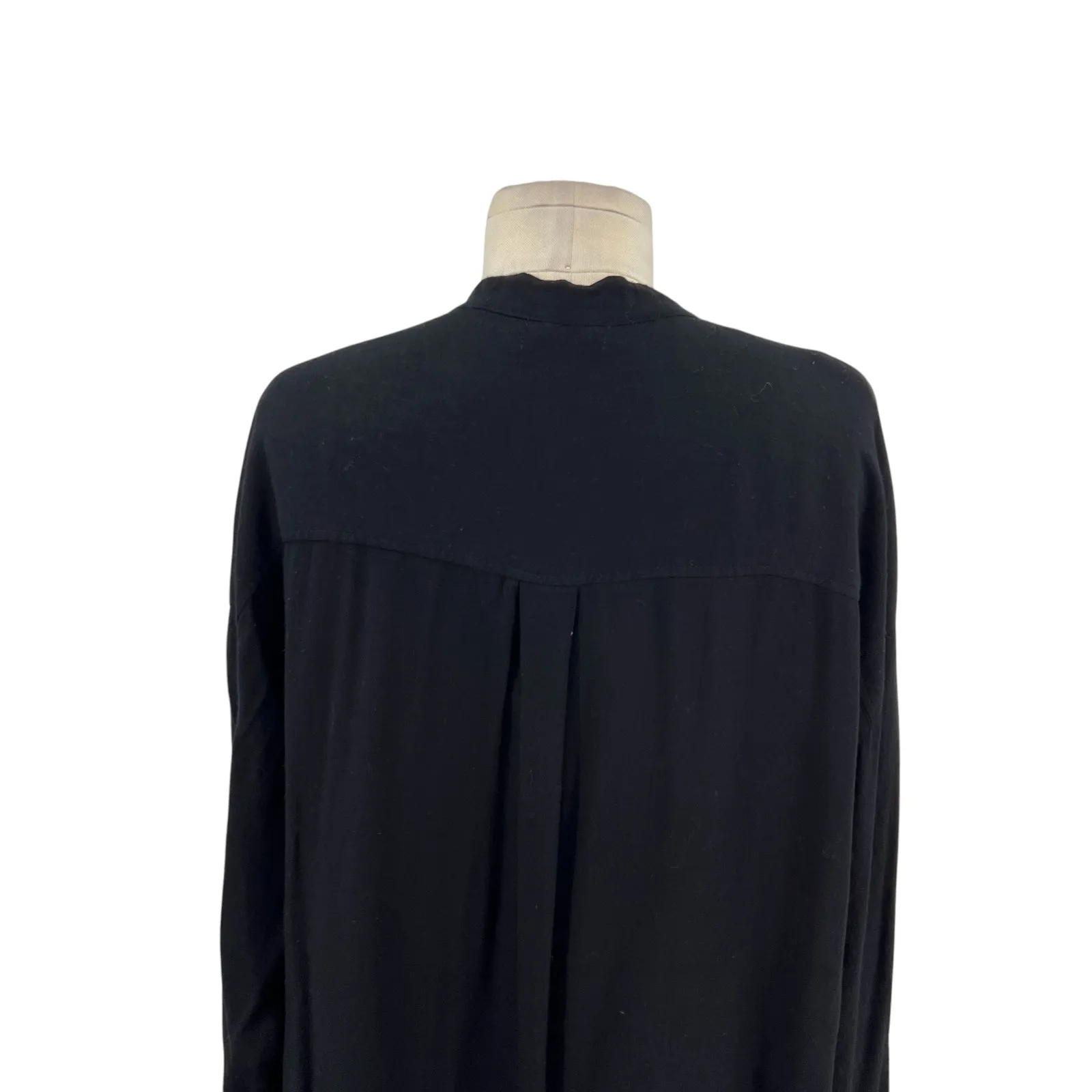 Mikoh Cannes Tunic Cover Up‎ Top V-Neckline Long Sleeve Black Size 3 Large - Image 10