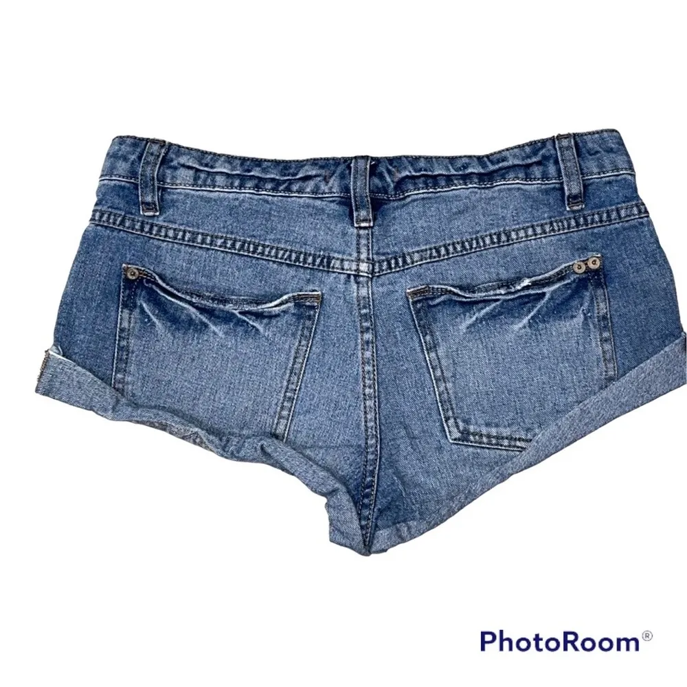Free People Irreplaceable Distressed Jean Shorts - Image 5