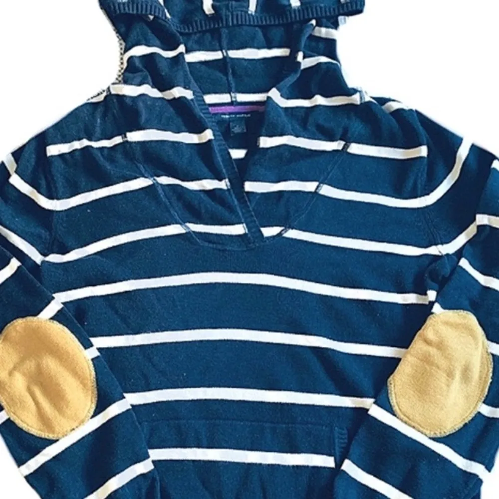Tommy Hilfiger Striped classic navy and white te hooded sweatshirt kangaroo S - Image 10