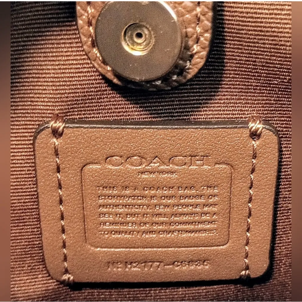 Coach Brown Crossbody Bag with Rainbow Design - Image 9