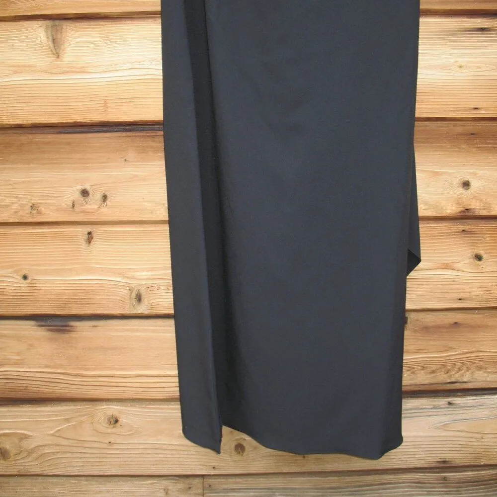 Sachin & Babi  Leslie Asymmetric Embellished Stretch Crepe Gown Black 4 - Image 11