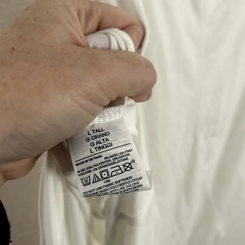 Old Navy Active Long Tunic Womens Size Large Tall White - Image 5