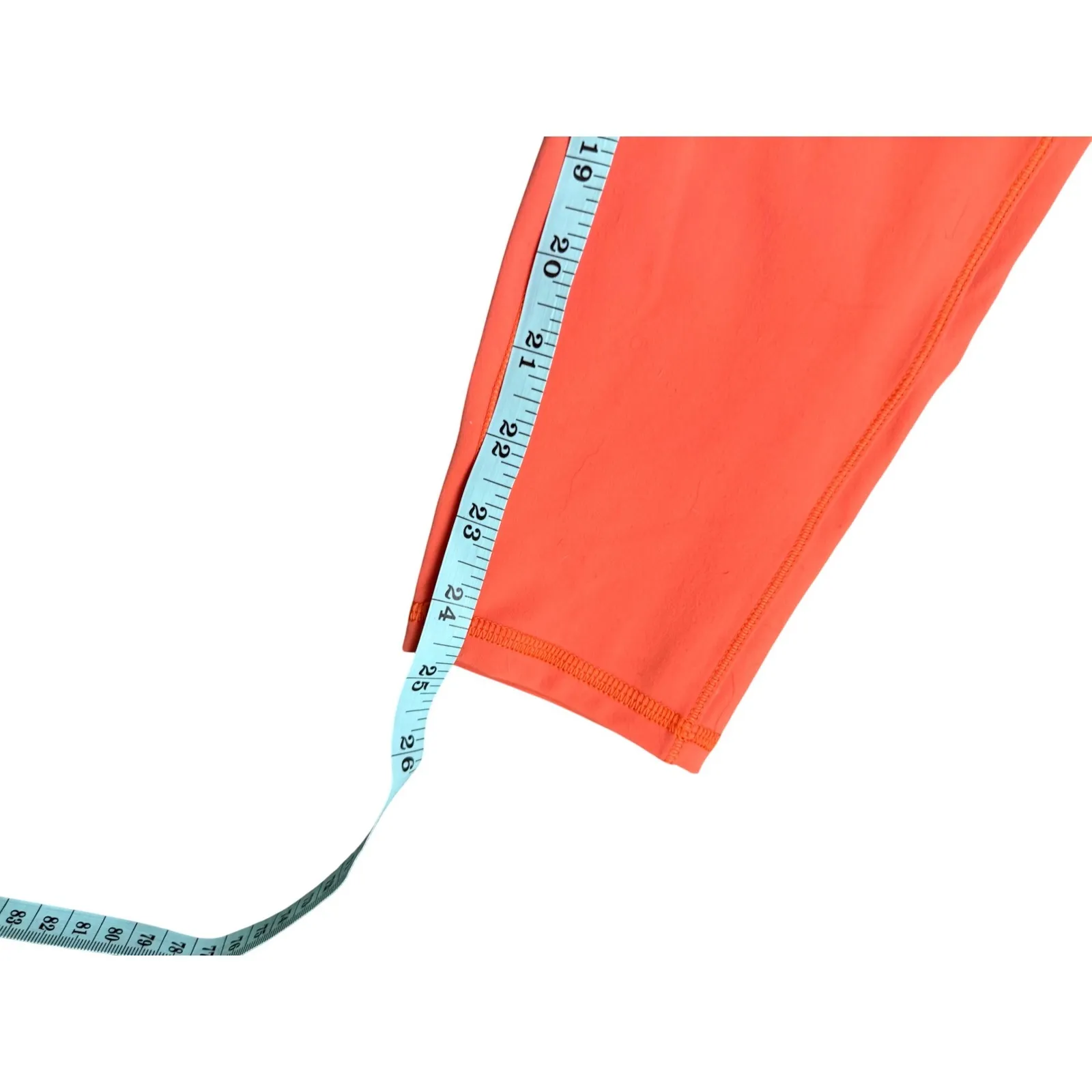 Vuori Grapefruit Orange Studio Pocket Leggings Workout Activewear Size Medium - Image 9