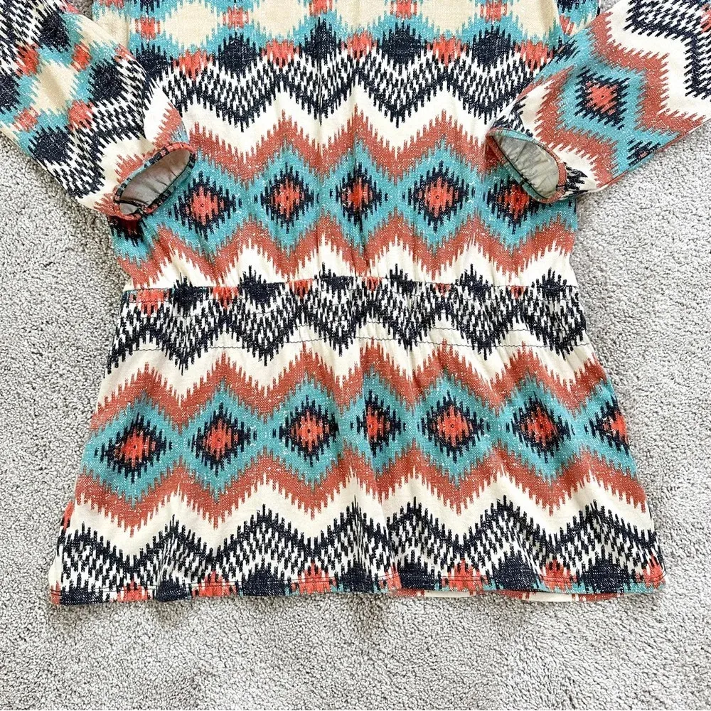 Patagonia Kamala Drop Waist Tunic Top Long Sleeve Timber Twist Texture Size XS - Image 4