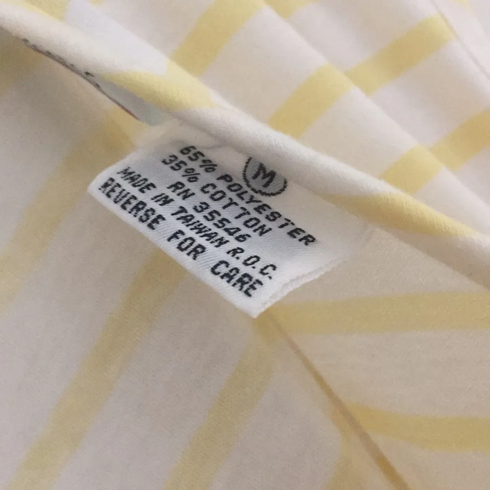 Yellow and white stripe romper Size M - Image 4