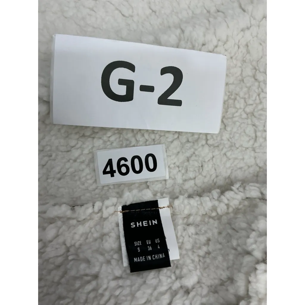 Womans Shein Soft Open Vest Small (4) Brown Faux Suede Sherpa Lined - Image 3