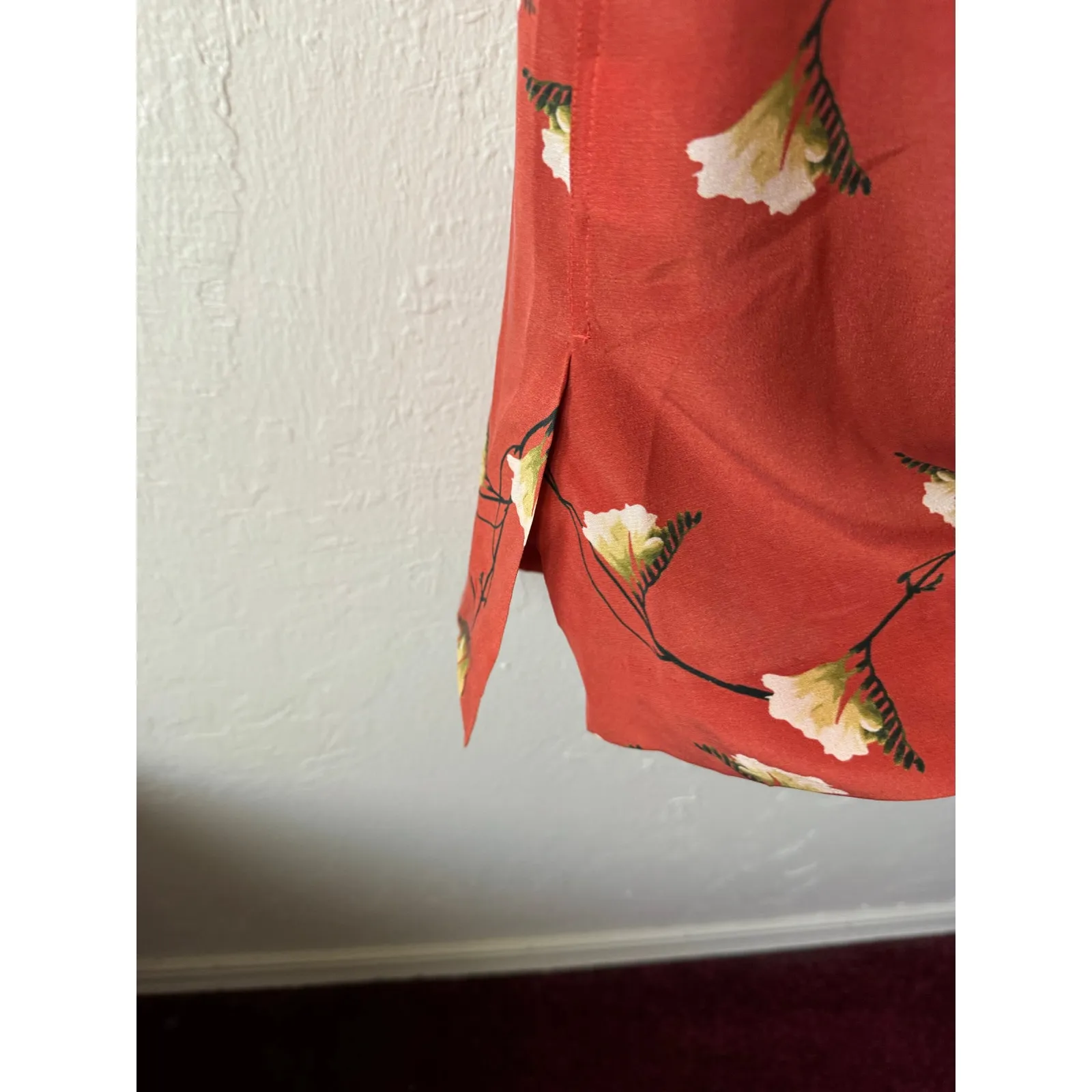 NWOT Equipment Long Sleeve Off the Shoulder Floral Silk Dress Size S - Image 5