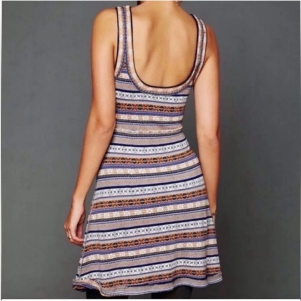 Free People Nordic Fair Isle Sweater Dress Sleeveless Wool Blend Size S - Image 2