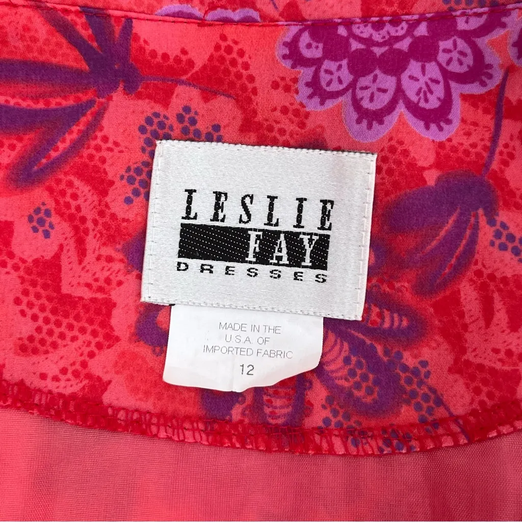 Vintage 1980’s Leslie Fay floral day dress - Image 7