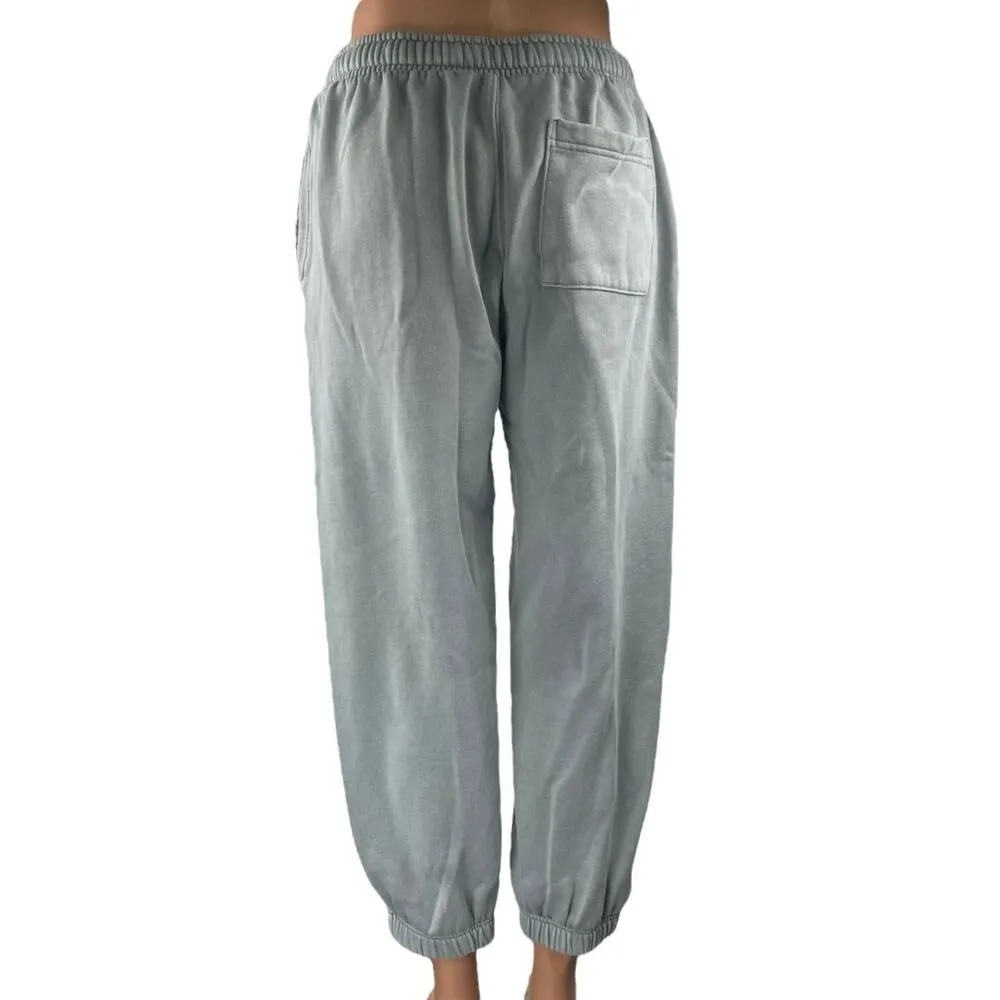 Aeropostale Women's Gray Fleece High Waisted Tapered Jogger Sweat Pants Size S - Image 3