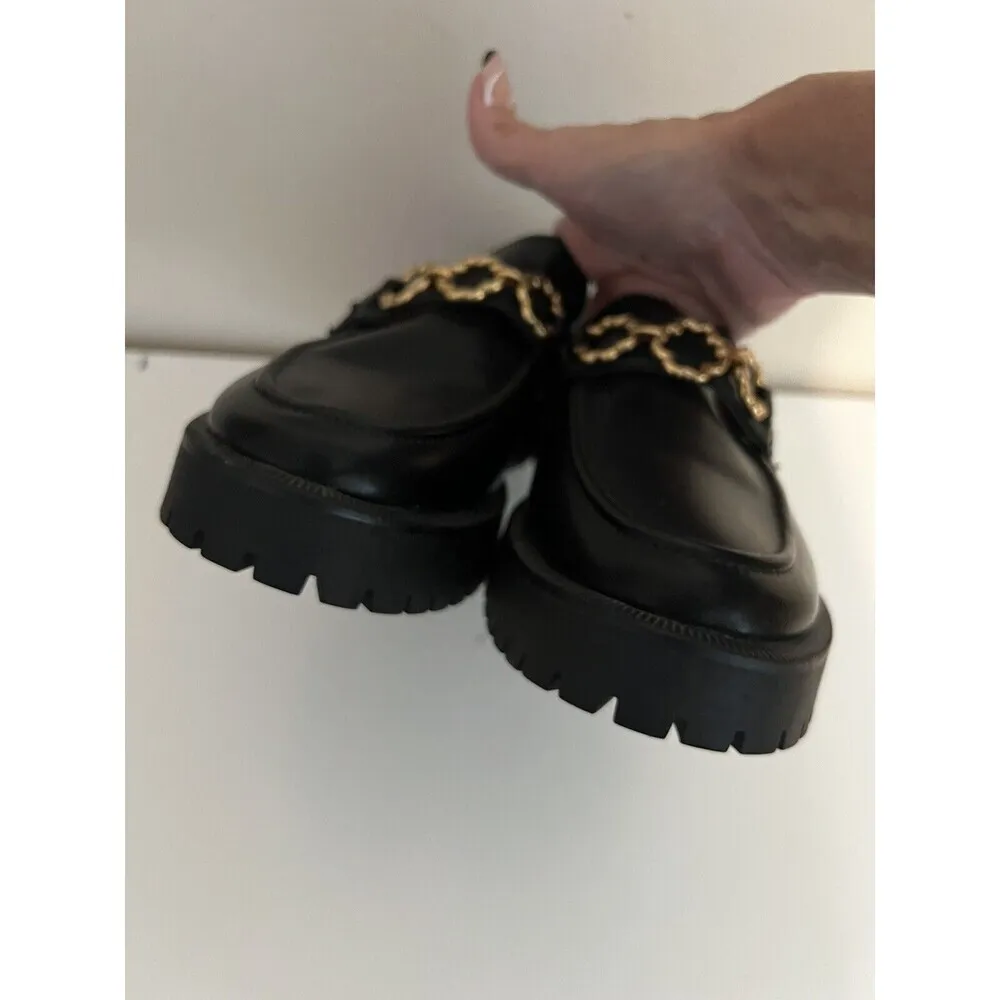 Sam & Libby Chunky Remi Platform Loafer Gold Chain Y2K 90s Style Size 9.5 NEW - Image 5