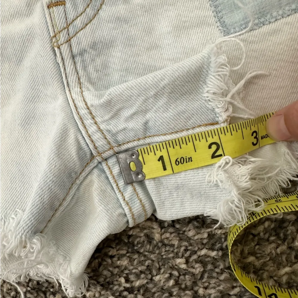 Levis Button Fly Denim Cutoff Shorts 26 - Image 4