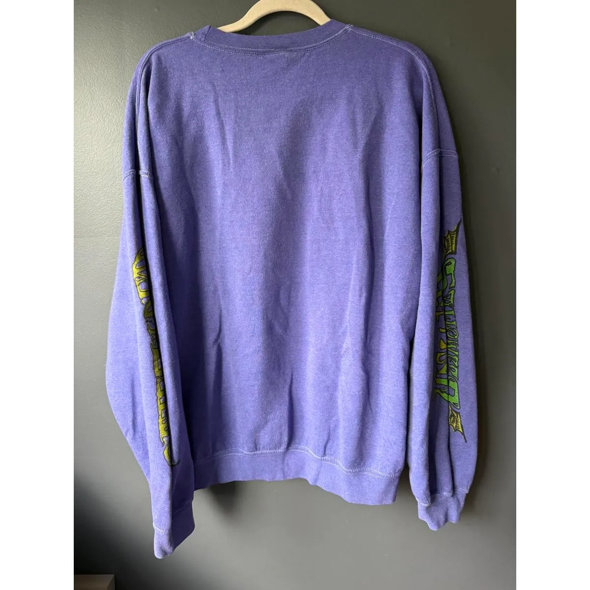 Purple Grateful Dead Halloween 1990 Skull Graphic Sweatshirt - Image 4