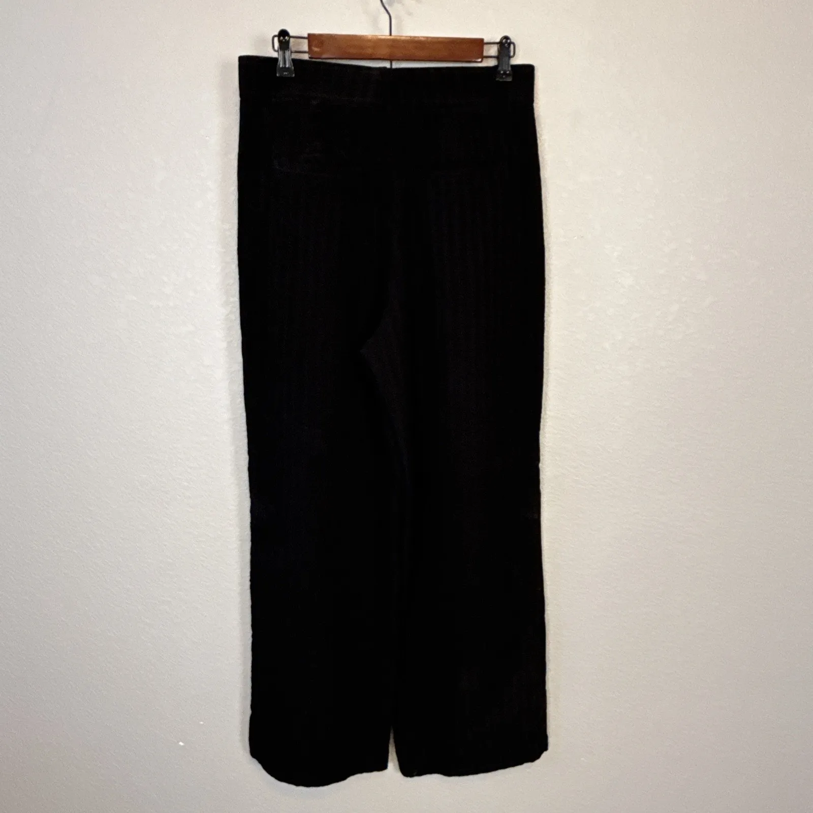 Everlane Womens City Stripe Way High Drape Pants Size 8 Black Viscose Wide Leg - Image 4