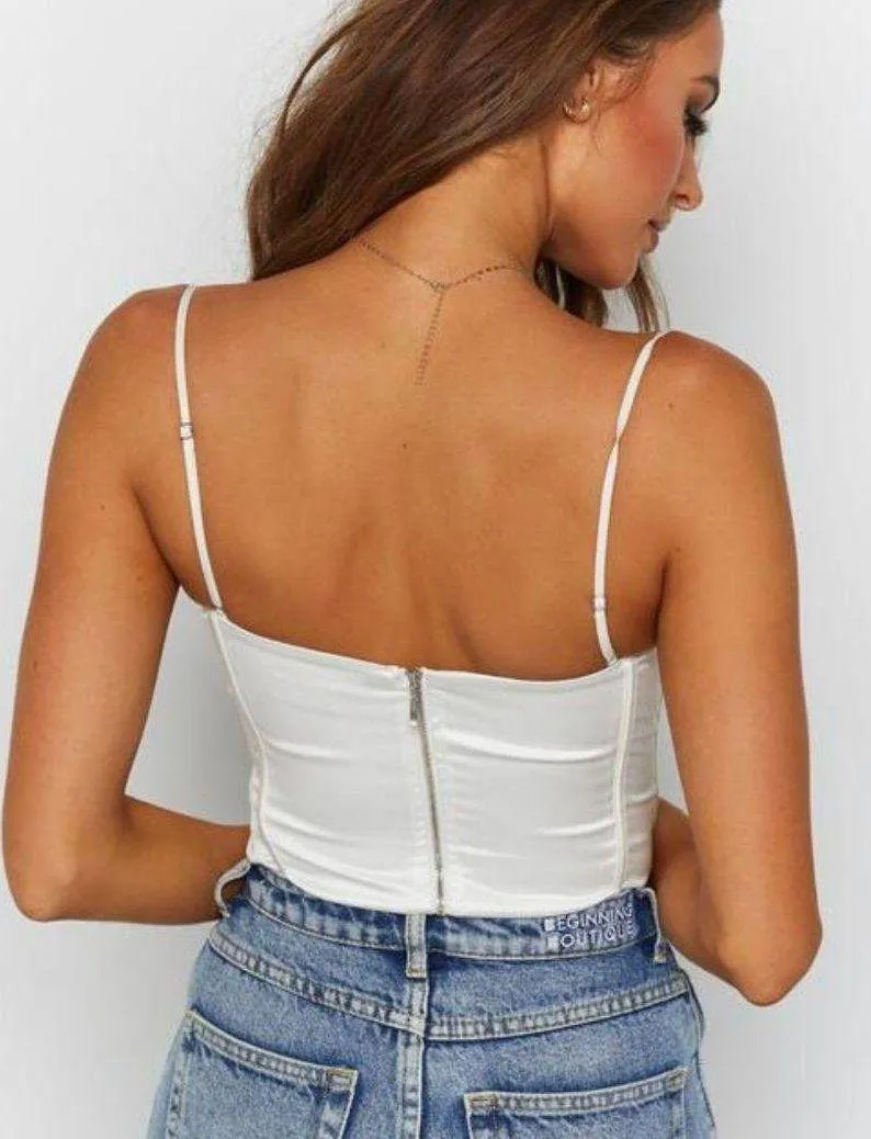 Beginning Boutique Satin Corset Top - Image 2