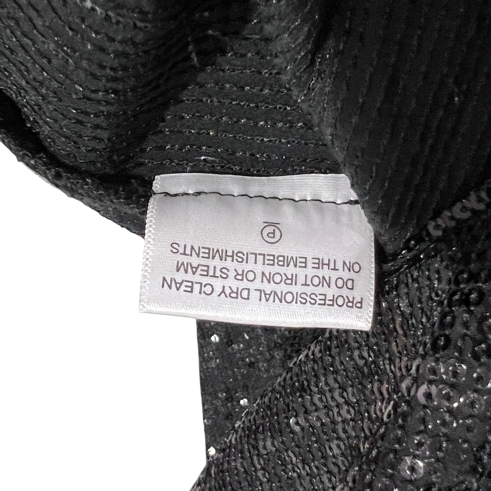 Tory Burch Sequined 100% SILK Black Top Women Size 6 GLAM Sexy Designer Holiday - Image 8