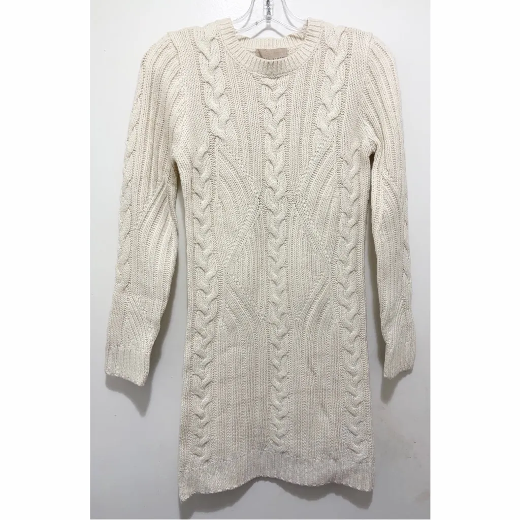 Moon River Long Sleeve Cable Knit Sweater Dress  Small NWT - Image 3