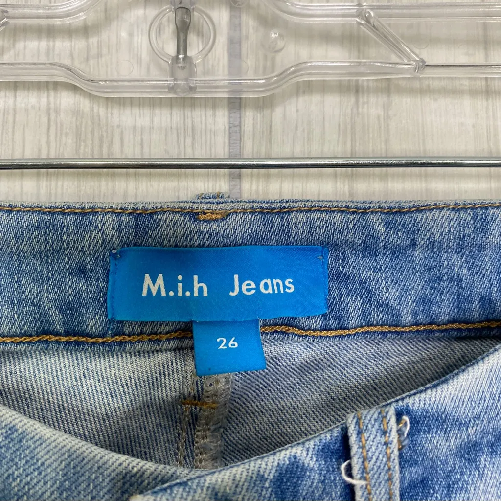 Anthropologie M.i.h Jeans Lou High Rise Cropped Bell Raw Hem Jeans size 26 - Image 10