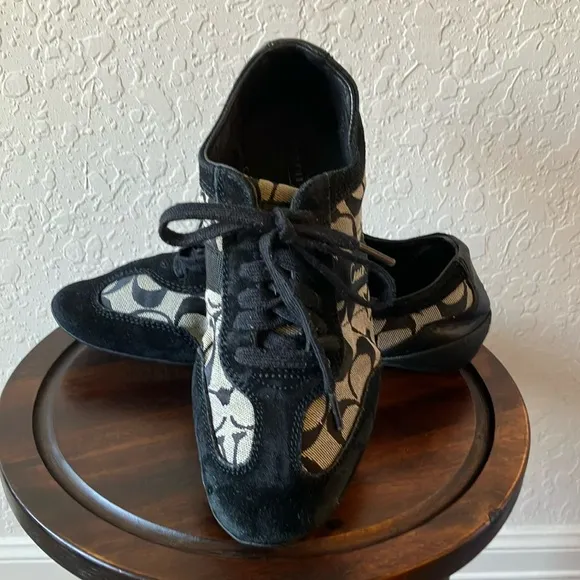 Coach: Black & Gray Baylee (A1474) Sneakers- 8 - Image 2