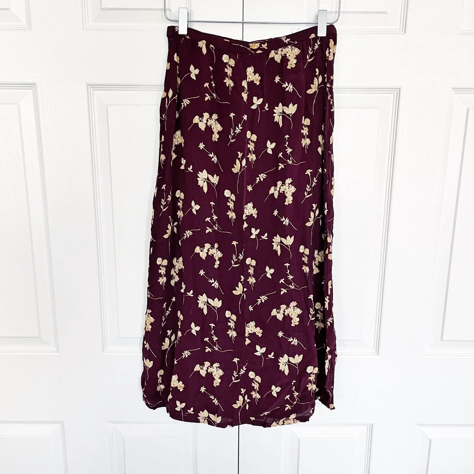 Kathy Ireland Vintage Button Front Floral Midi Skirt - Image 4