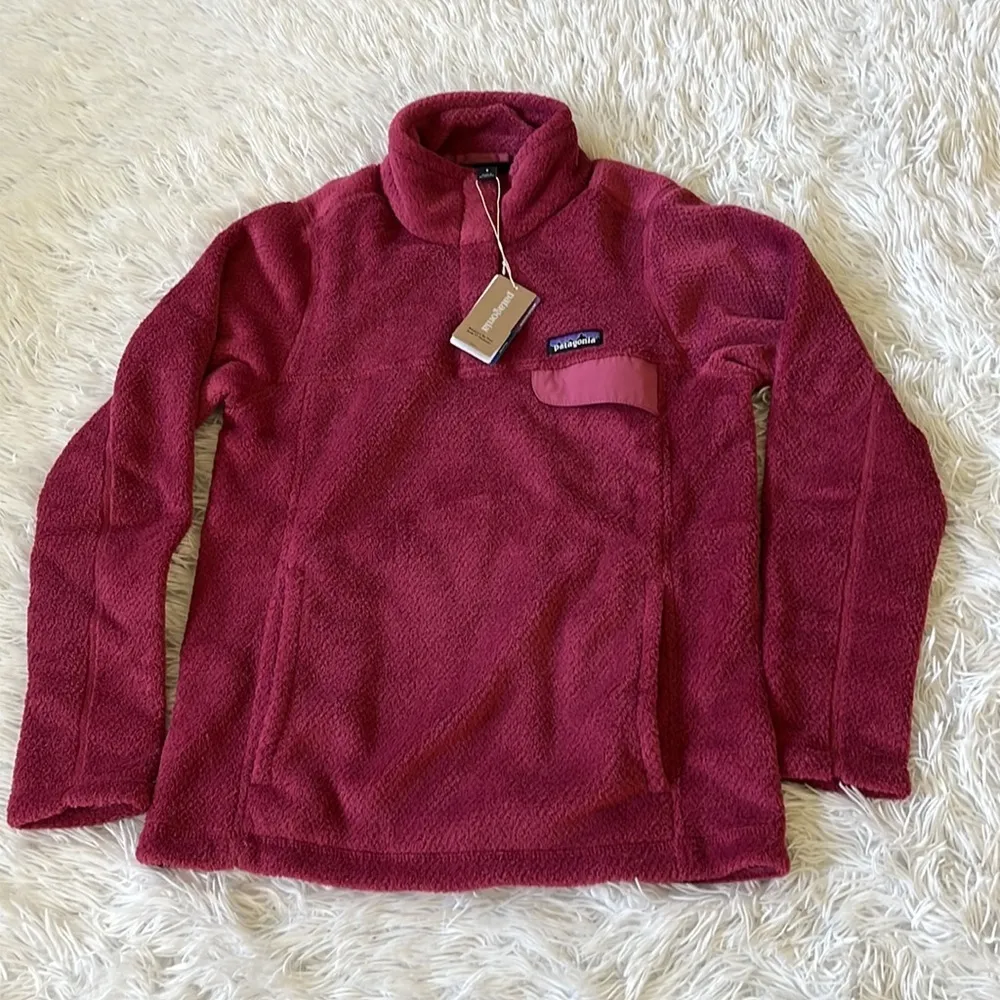 Patagonia Re-Tool Snap-T Fleece Pullover maroon Women's size Small - Image 3