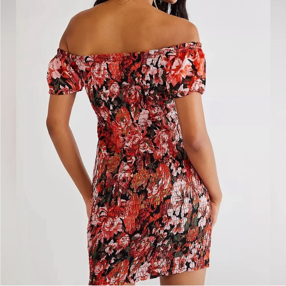 Free People | Wren Smocked Floral Off Shoulder Mini Dress Size XS - Image 2