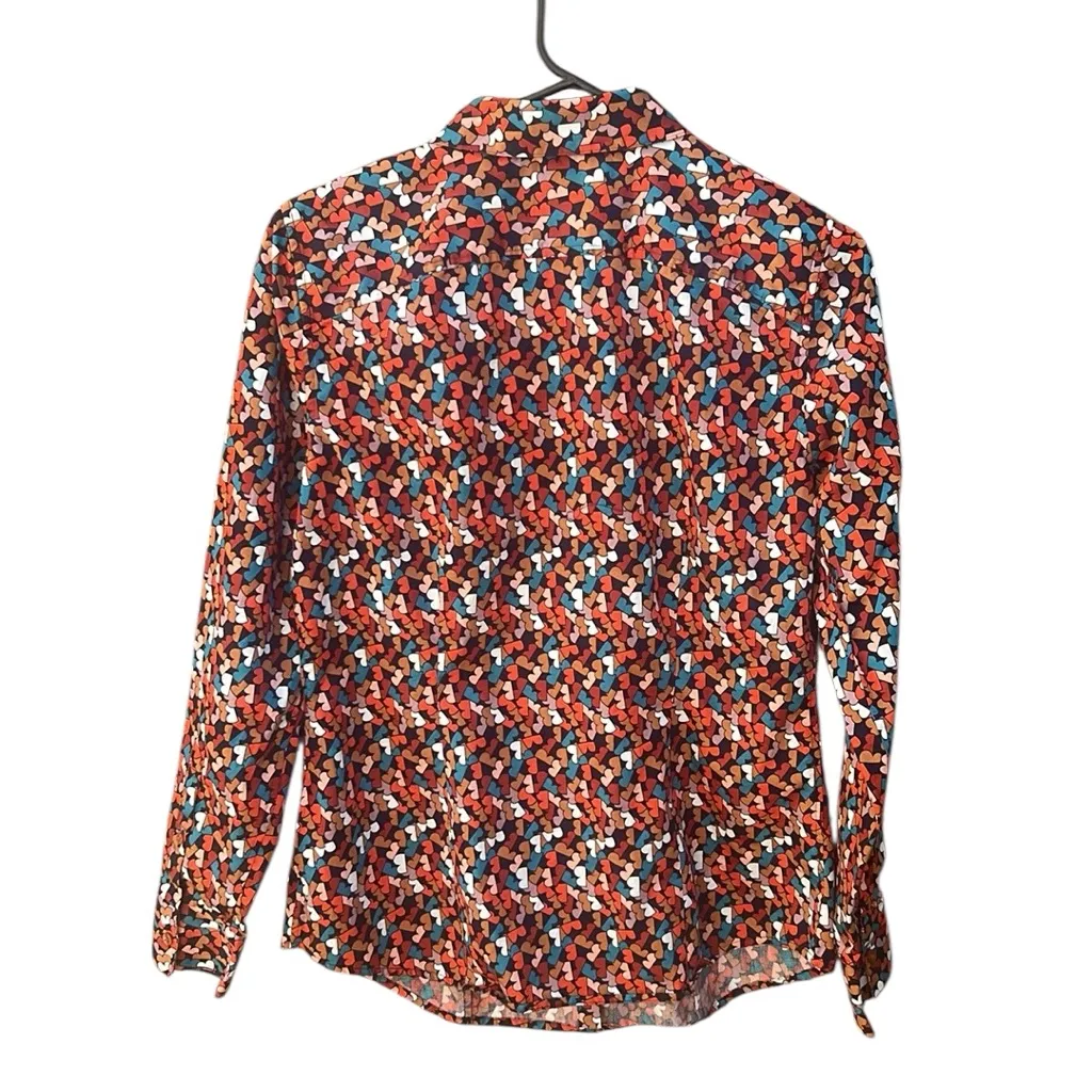 Brooks Brothers Tailored Fit Colorful B Logo Button Down Top Size 8 - Image 2