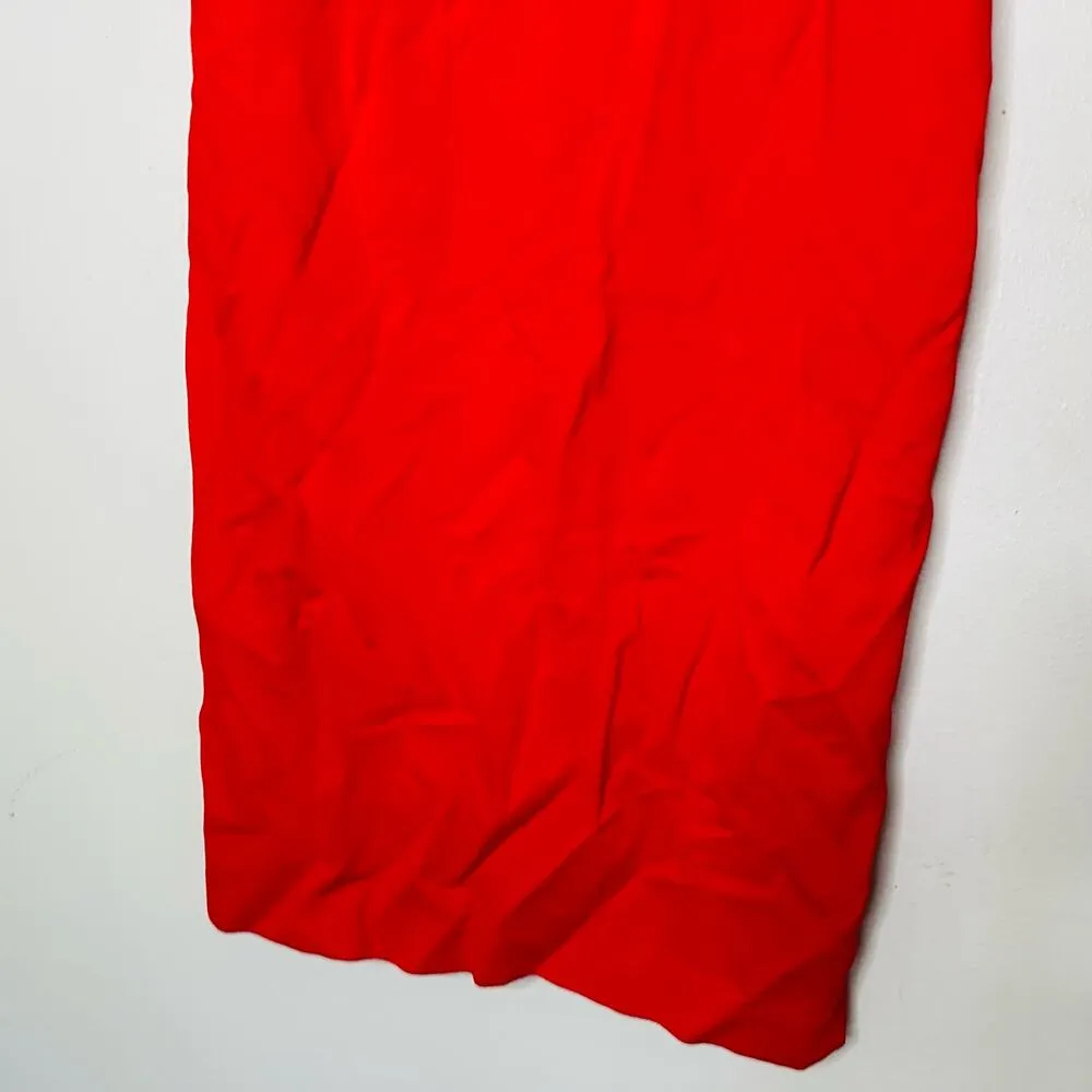 SHILLA Bright Red Illume Bodycon Open Back Hourglass Fitted Midi Dress Size XL - Image 6