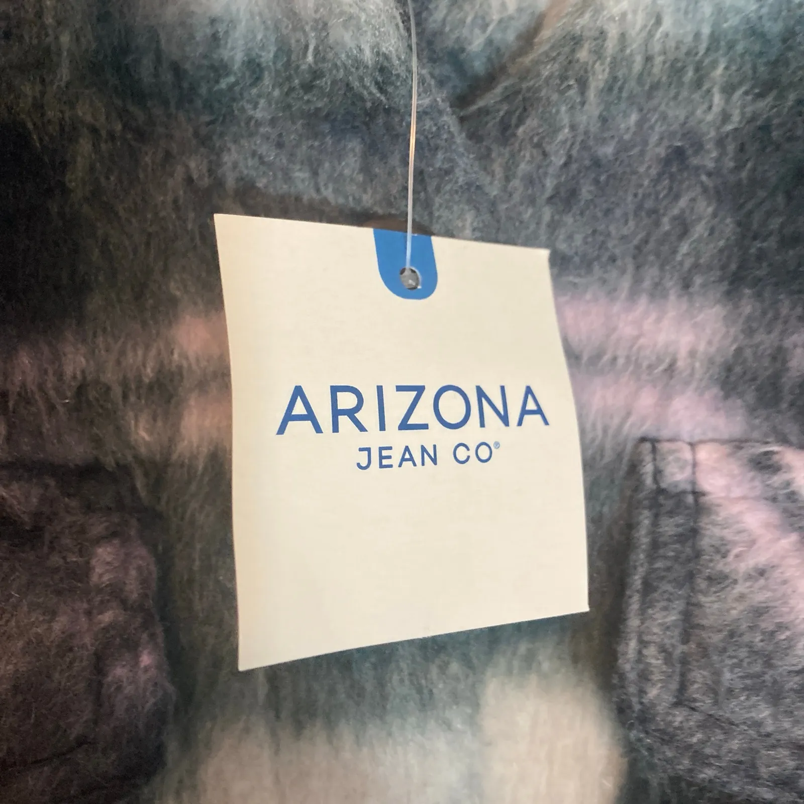 NWT Arizona Jean Co Plaid Shacket Midweight Flannel Wool Button Shirt Jacket - Image 4