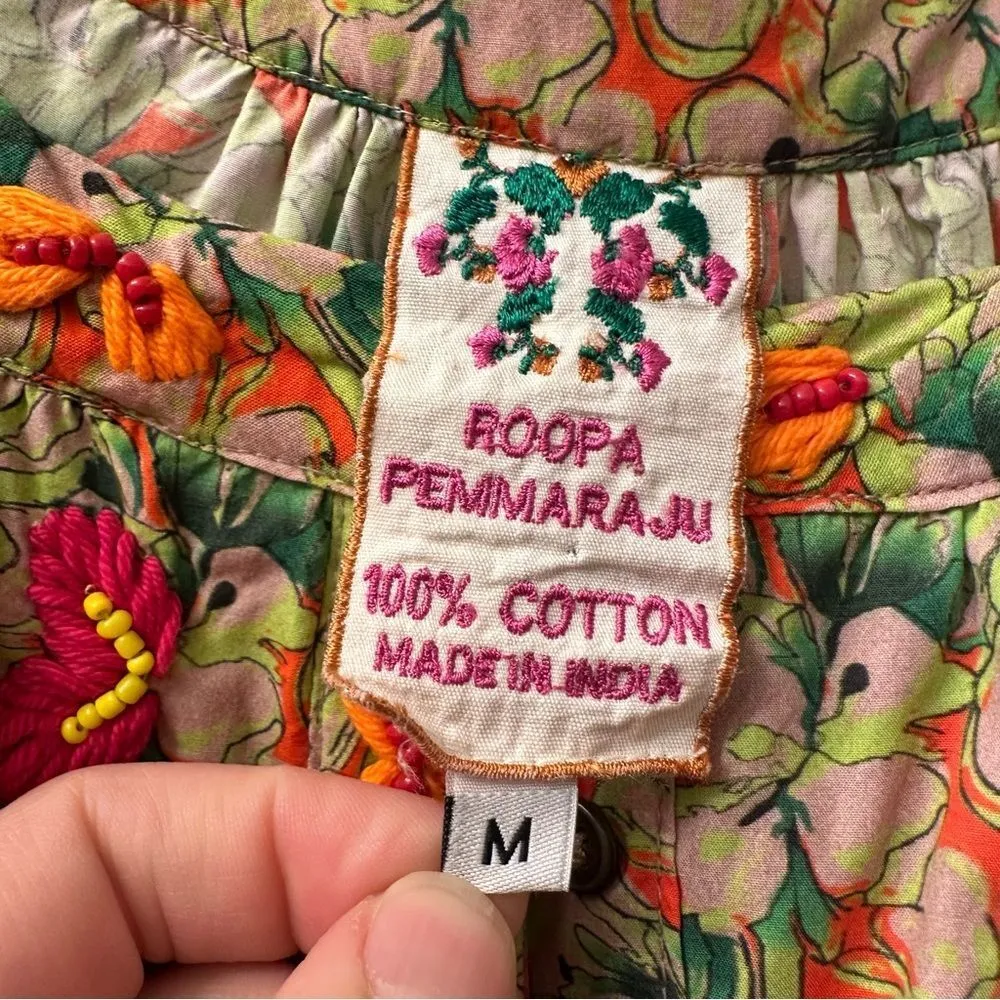 Anthropologie Roopa Pemmaraju Beaded Auretta Mini Dress Size Medium - Image 4