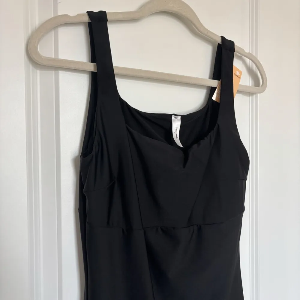 NEW Popilush Shapewear Square Neck Thigh Slimming Workout Jumpsuit Black Size XL - Image 8