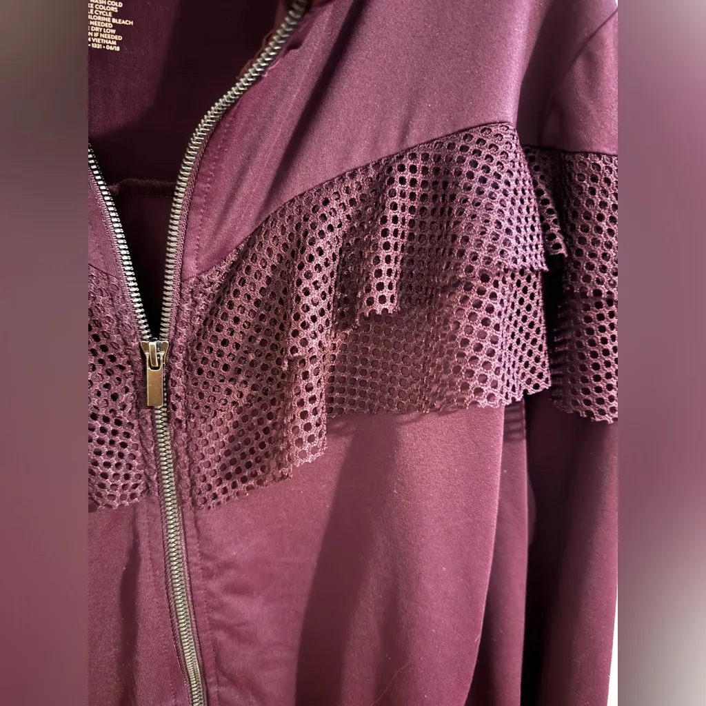 Livi Active Lane Bryant NEW Purple Full Zip Atheletic Jacket Pockets 22/24 3X - Image 3