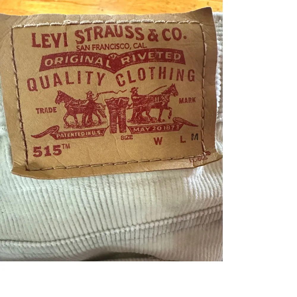 Levi's Cream Corduroy low rise Pants Y2K Style Retro boot cut Trousers size‎ 16 - Image 6