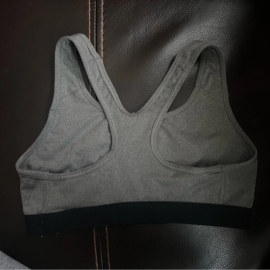 Nike  Women's Heather Gray Sports Bra - Image 2