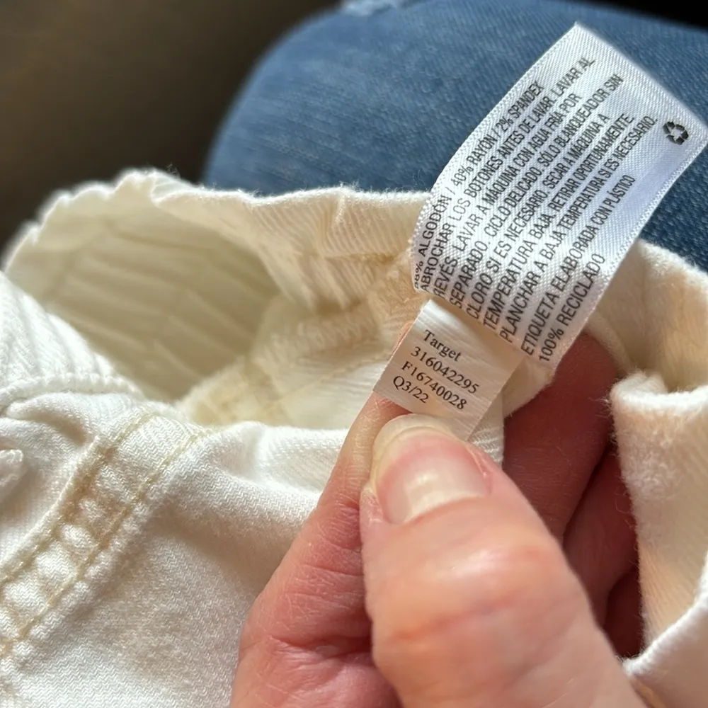 Knox Rose Women's High Rise Pants. Color is Cream, Size XS - Image 7