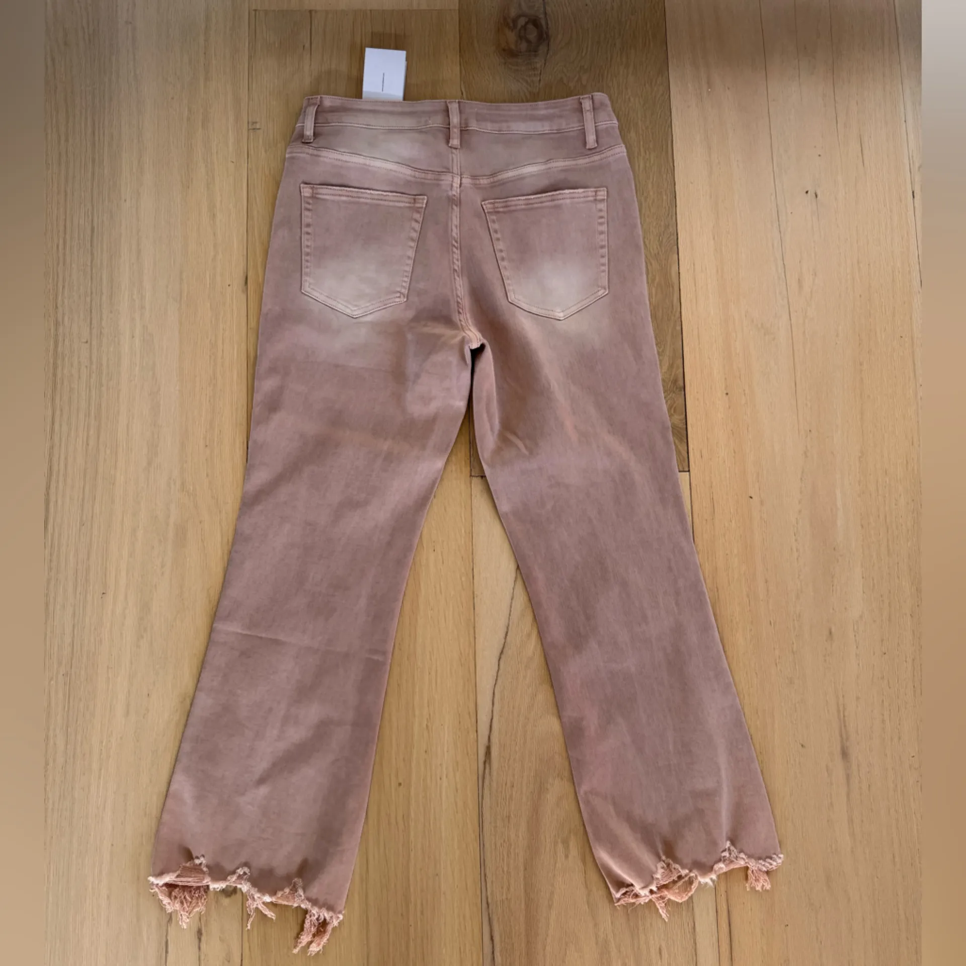 Vervet Blue Flare Distressed Bootcut Jeans Light Pink Size 30 NWT - Image 6