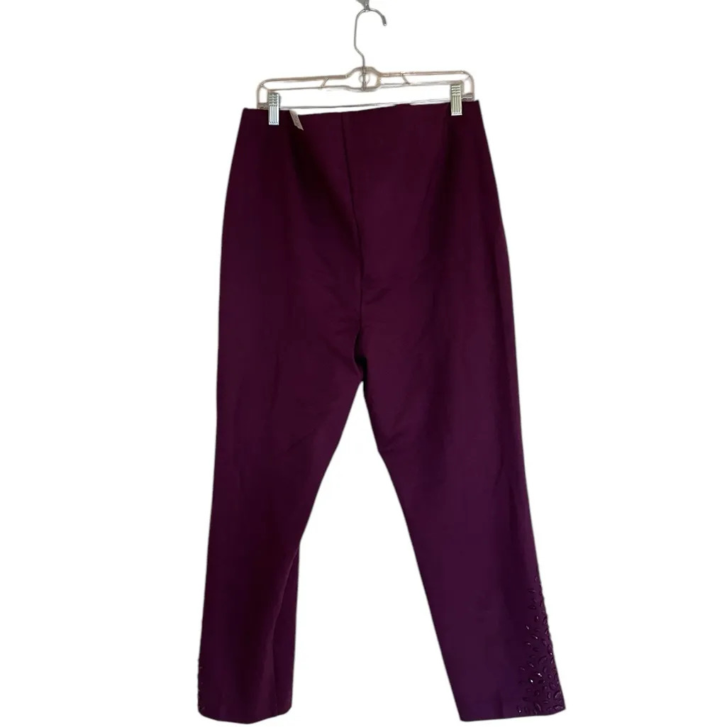 NWT CHICO'S So Slimming 360 Juliet Beaded Slim Ankle Pants Rhinestone - Image 8