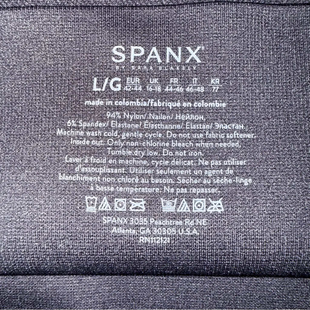 Spanx Very Black Lamn Compression Bike Shorts New Large 50180R - Image 9