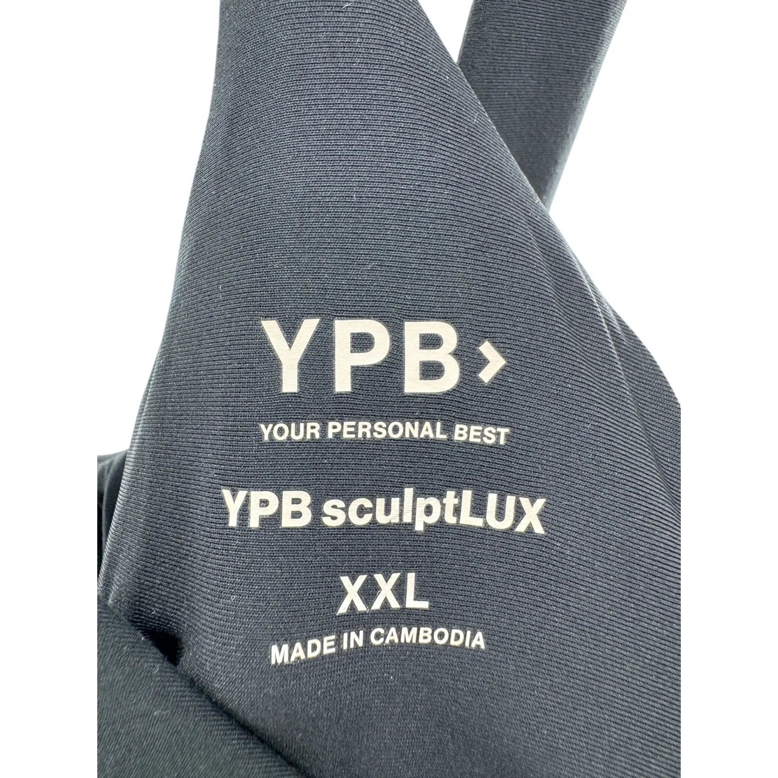 YPB Your Personal Best sculptLUX Black Ruched‎ Cutout Tank Bodysuit Jumpsuit XXL - Image 7