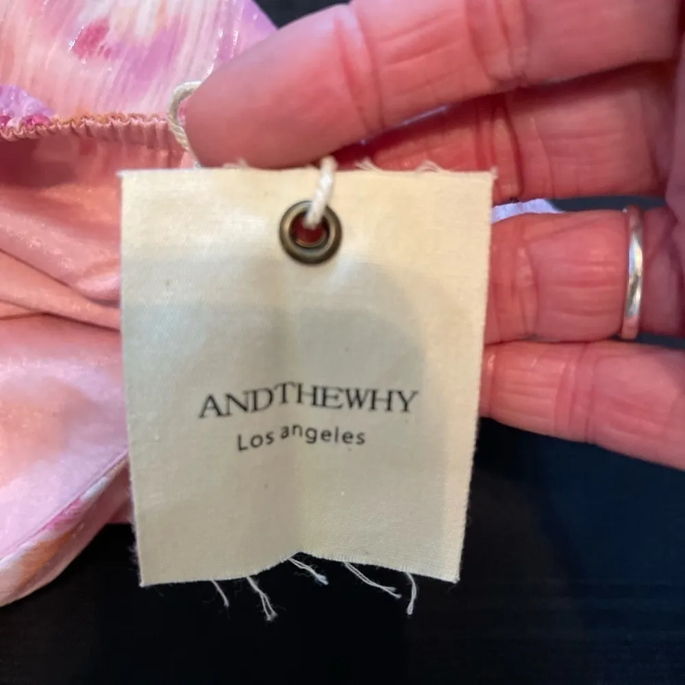 Andthewhy pink chiffon halter tiered dress. NWT - Image 8