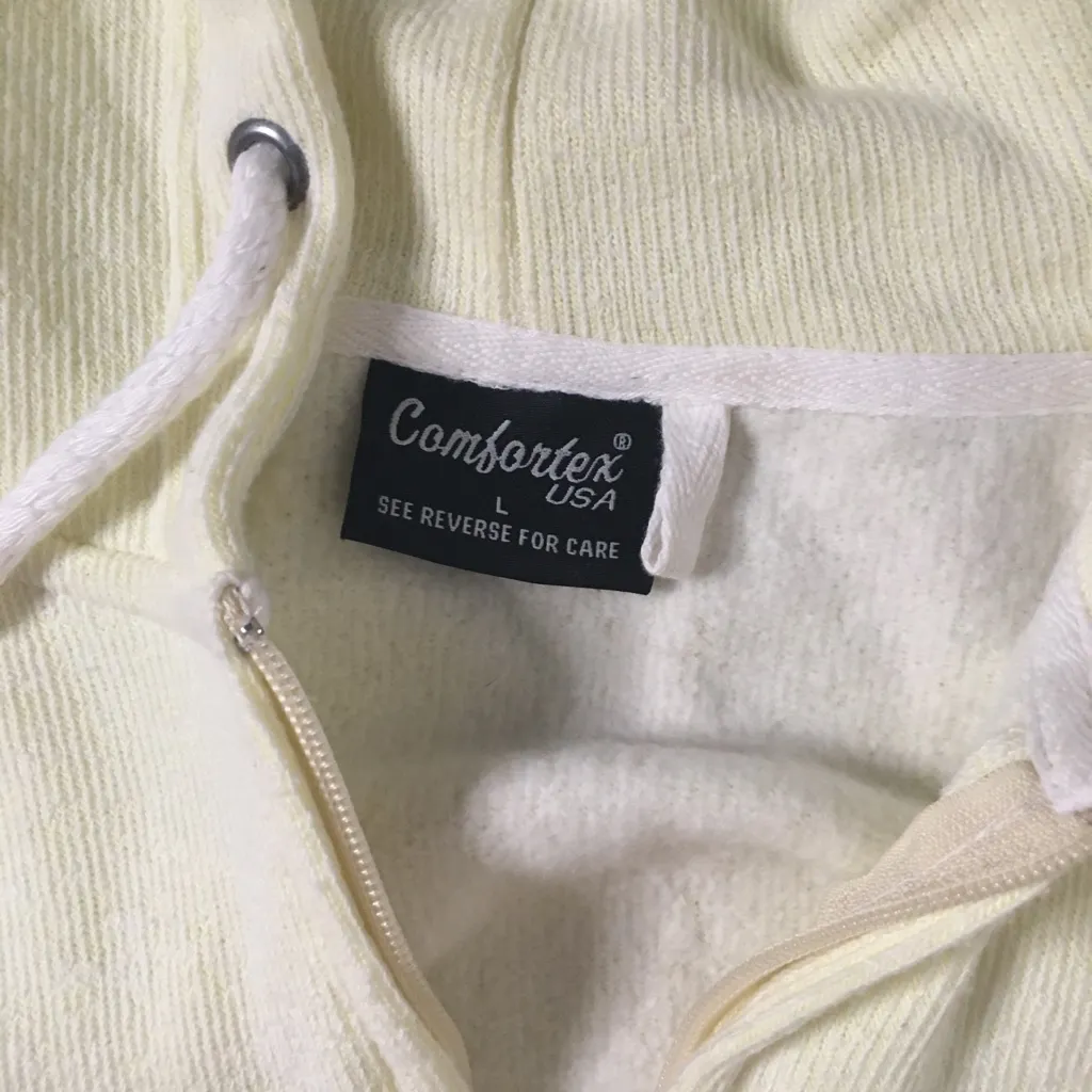 #2 Women FT Lauderdale Florida Zip Up Hoodie Stretchy Cream Yellow Size Large XL - Image 5