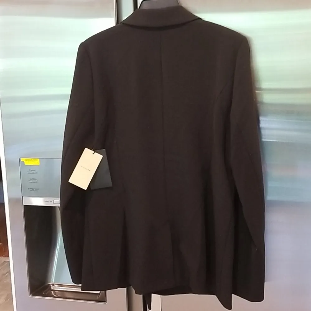 💕HALOGEN💕 Double Breasted Stretch Blazer ~ Black Medium M NWT - Image 10