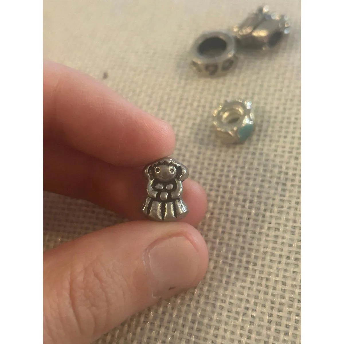 A512 charm bracket silver plated 5 pcs Gray - Image 6