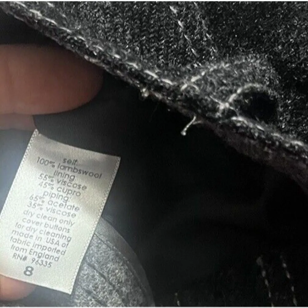 Susana Monaco 100% Lambswool Charcoal Gray Lined Dress Pants Sz 8 Y2K 90’s - Image 10