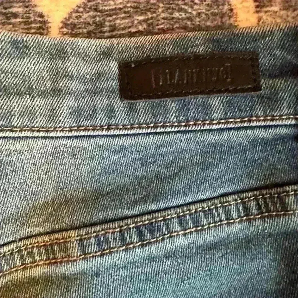 BLANKNYC High Rise Tapered Jeans Size 27 Boho Embroidered Fringe Cuff Festival - Image 4