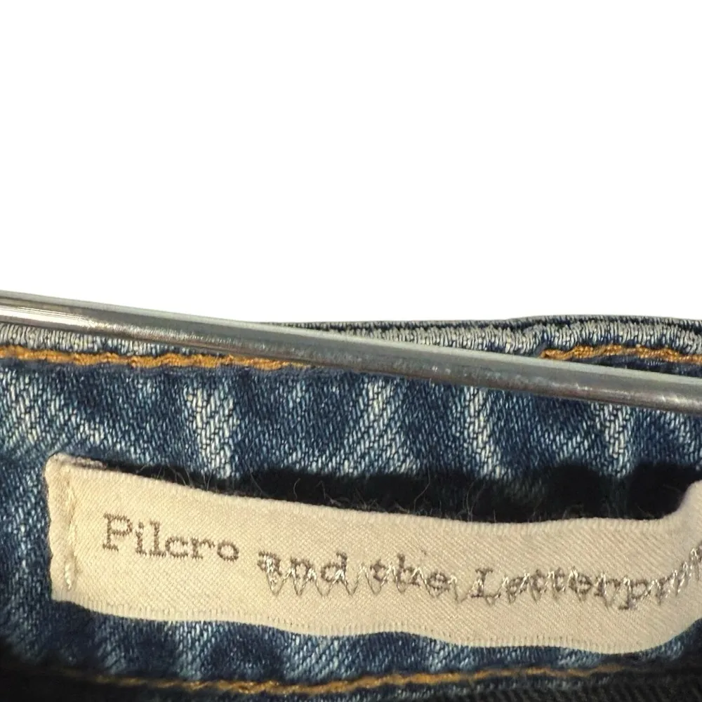Anthropologie‎ Pilcro and the Letterpress Hyphen Fringe Crop Jeans Size 28 - Image 4