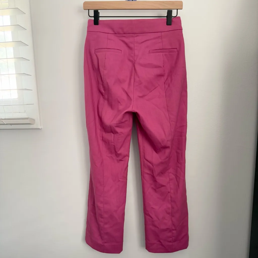 J.Crew 2 Crop Willa Pants Garden Dahlia Business Office Preppy Chic Career Pink - Image 3