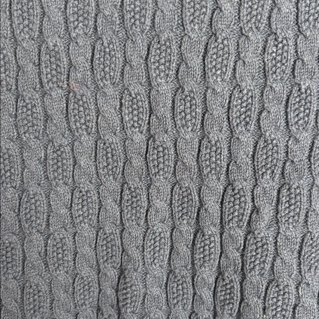 Northern Treasures Navy and Beige Cardigan Knit Sweater Deer CottageCore Sz Med Blue - Image 9