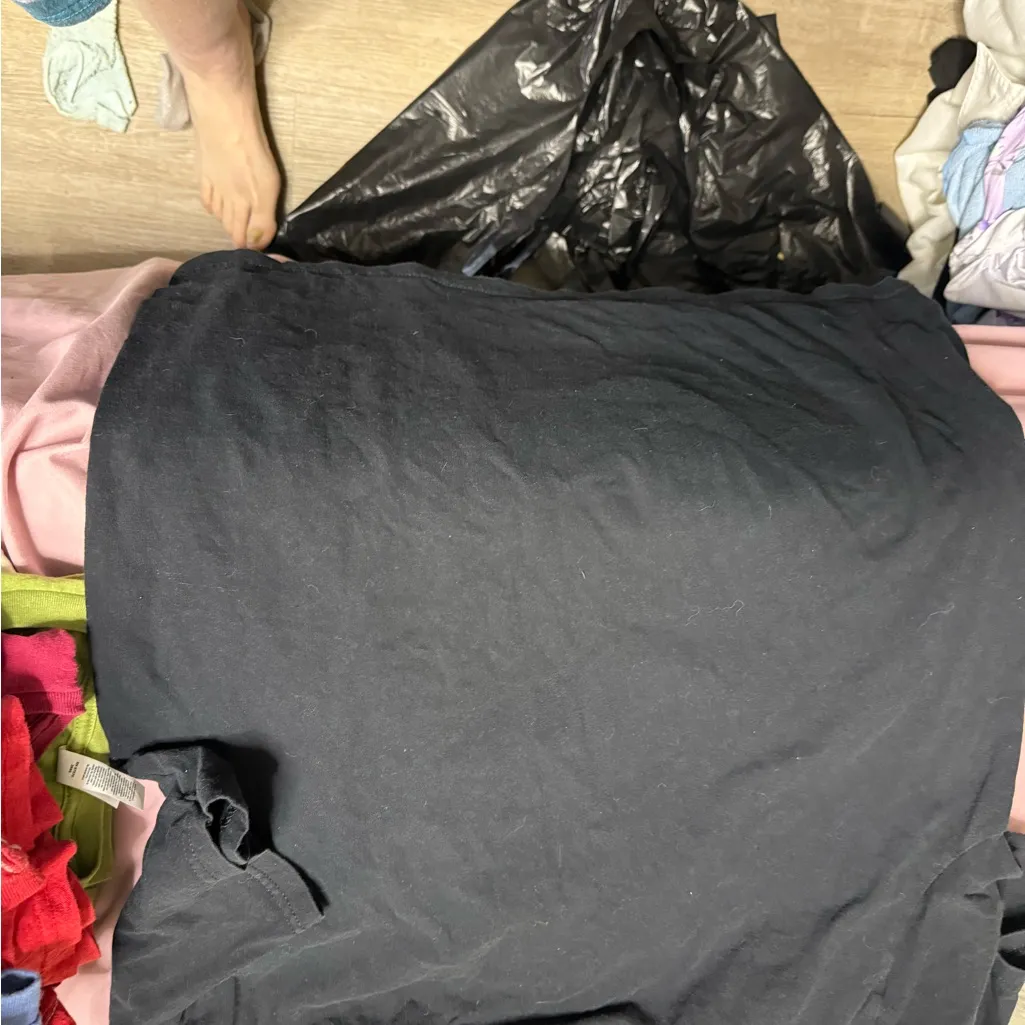 Hot Topic Black Short Sleeve Tee with Skeleton and Cat Design - Image 3